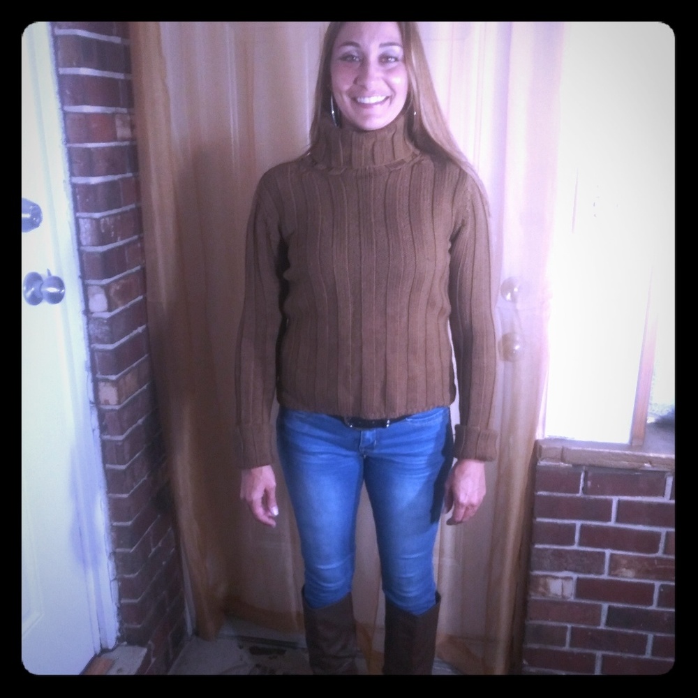 Knit cable sweater